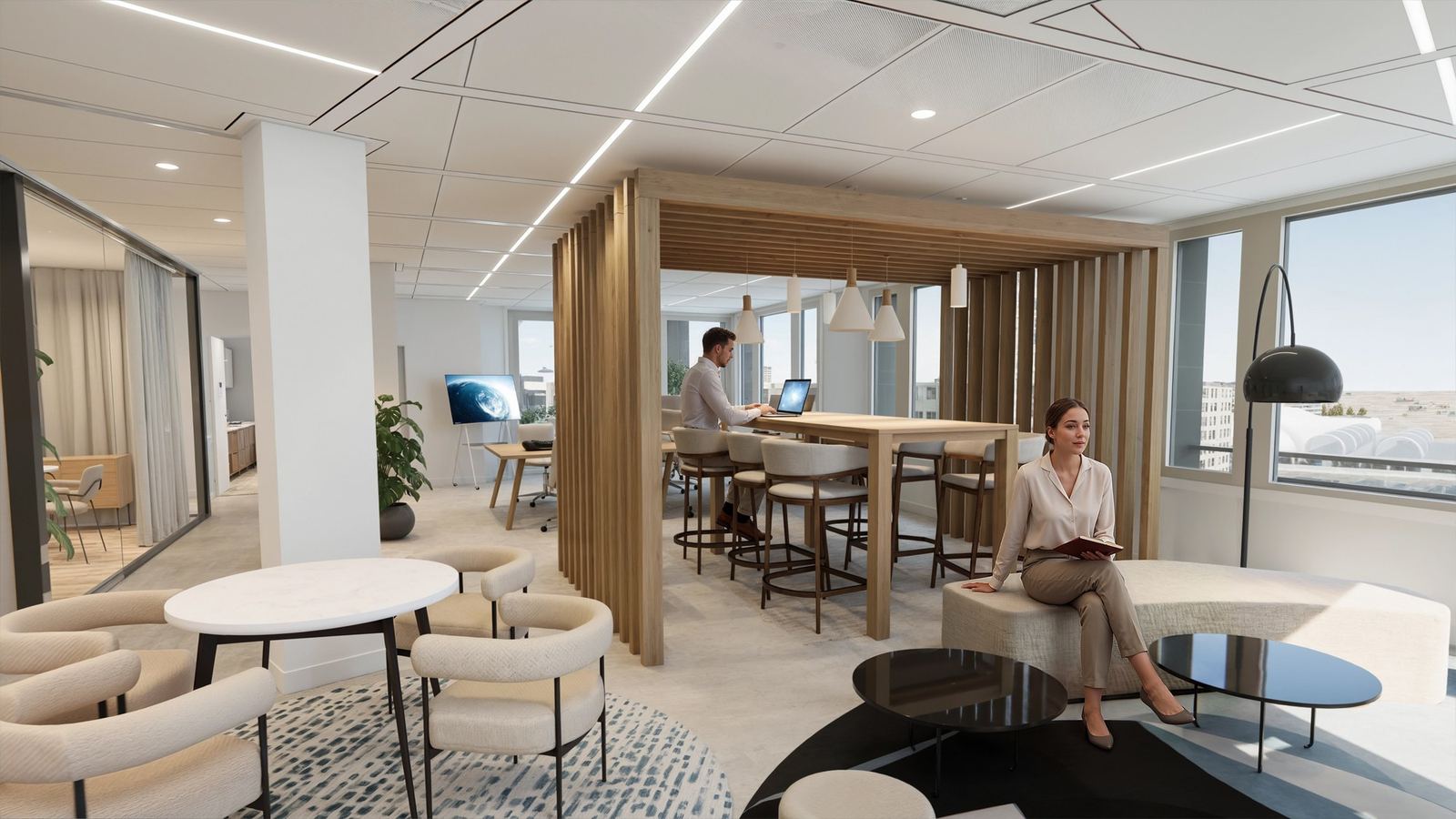 Plateau · espace lounge