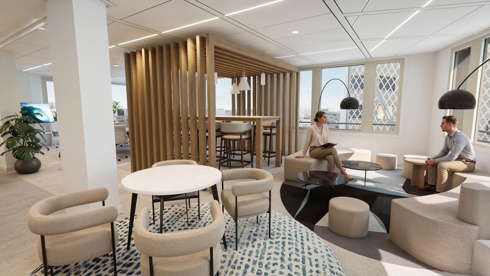 Plateau de bureaux aménagé